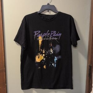 Black Purple Rain Graphic T-Shirt